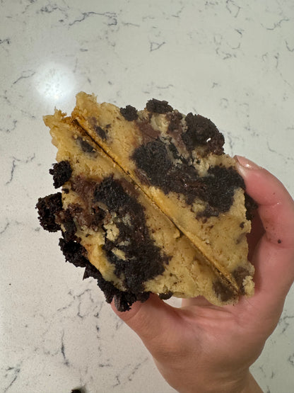 Brownie stuffed chocolate chip